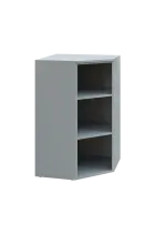 V 3 - 7  kancelářská skříň, rohová, 1100x700x700, šedá